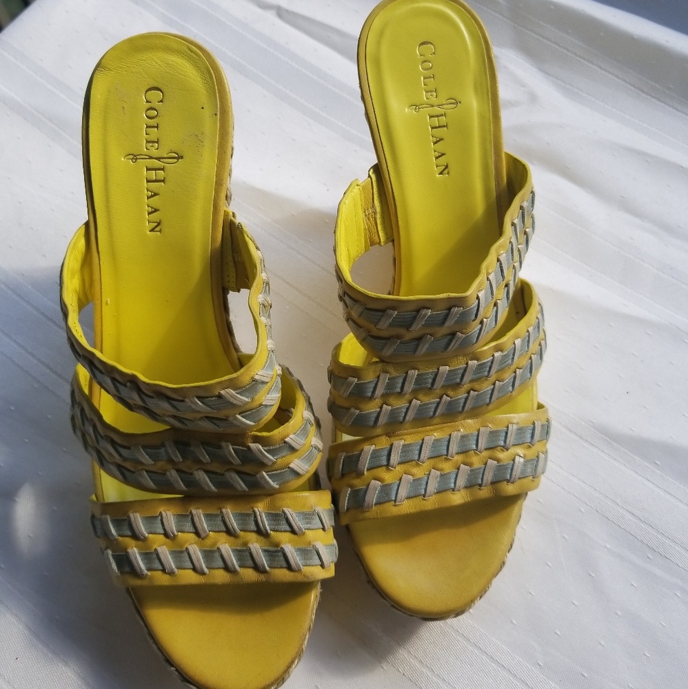 *PRE LOVED* Cole Haan Yellow Wedgies